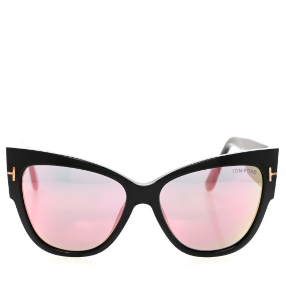 TOM FORD 
Acetate Anoushka Cat Eye Sunglasses TF371 Black